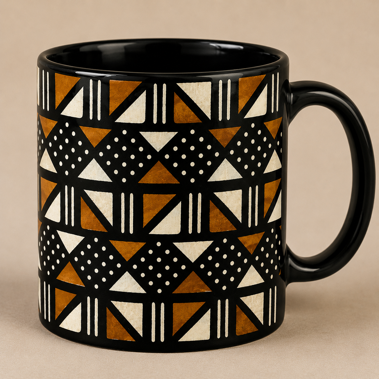 Mug Bogolan du Mali – Marron & Noir