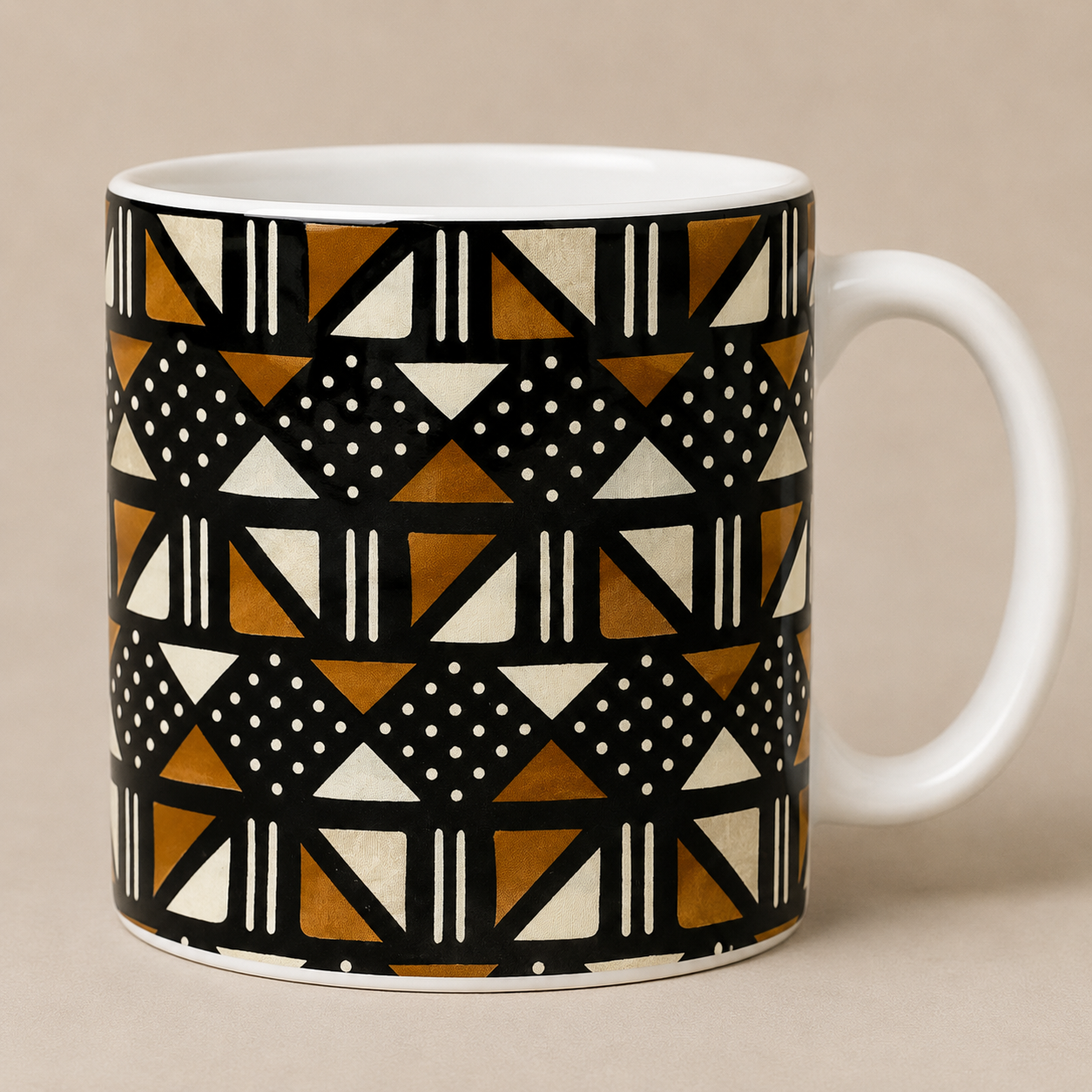 Mug Bogolan du Mali – Marron & Noir
