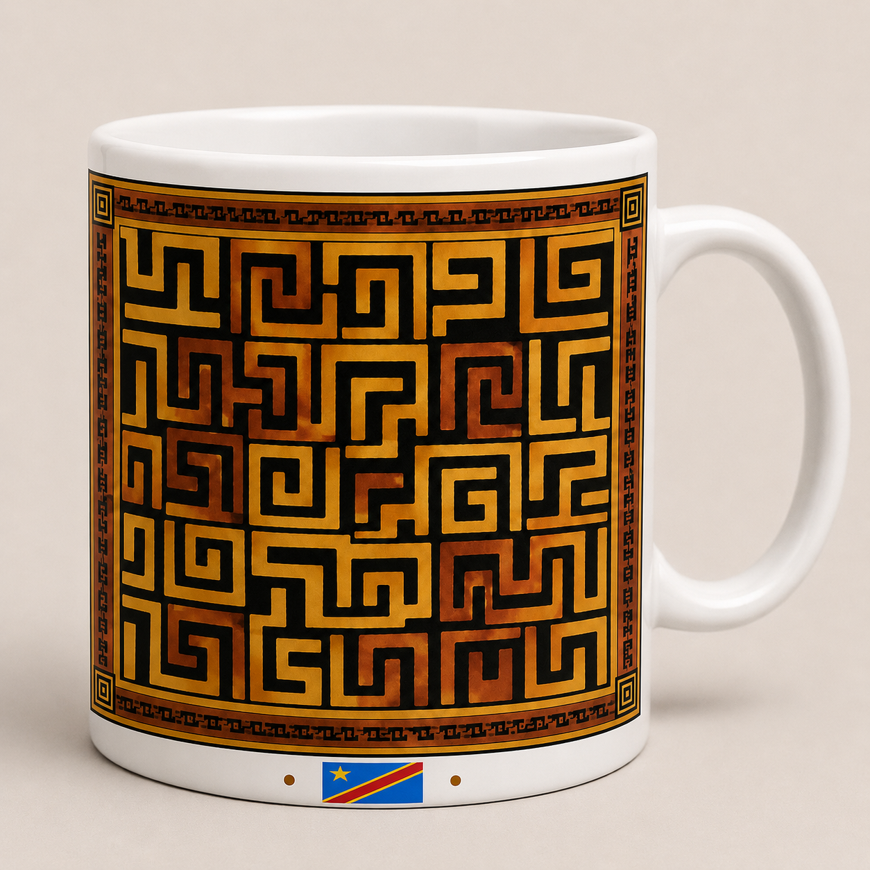 Mug Rafia du Congo – Blanc